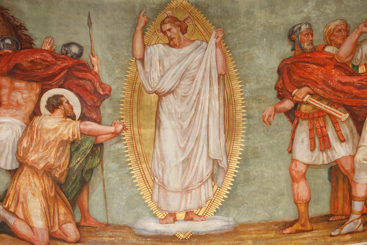 Fresko i St. Pauls kirke: St. Pauls omvendelse, Lyon, Frankrig af Unbekannt