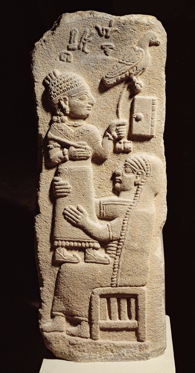Begravelsesstele for skriveren Tarhunpijas, nyhittittisk periode, ca. 800-700 f.Kr. (basalt) af Unbekannt