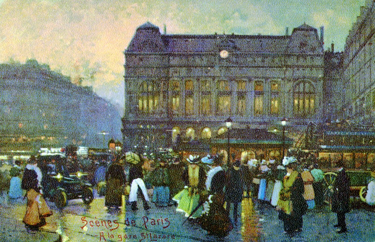 Gare St Lazare, Paris, ca. 1900. af Unbekannter Künstler