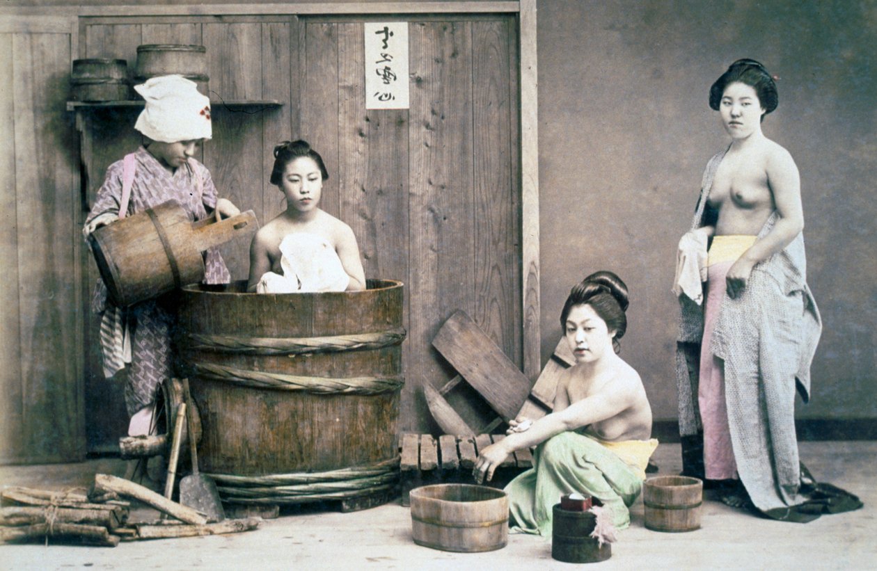 Geishabadning, ca. 1880