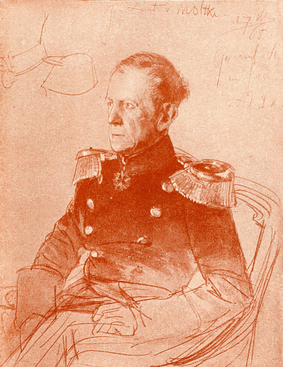 Generalstabschef grev Helmut von Moltke af Unbekannter Künstler