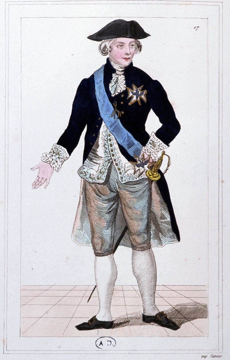 General Lafayette, kommandør for nationalgarden, ca. 1810 (kobberstik) af Unbekannter Künstler