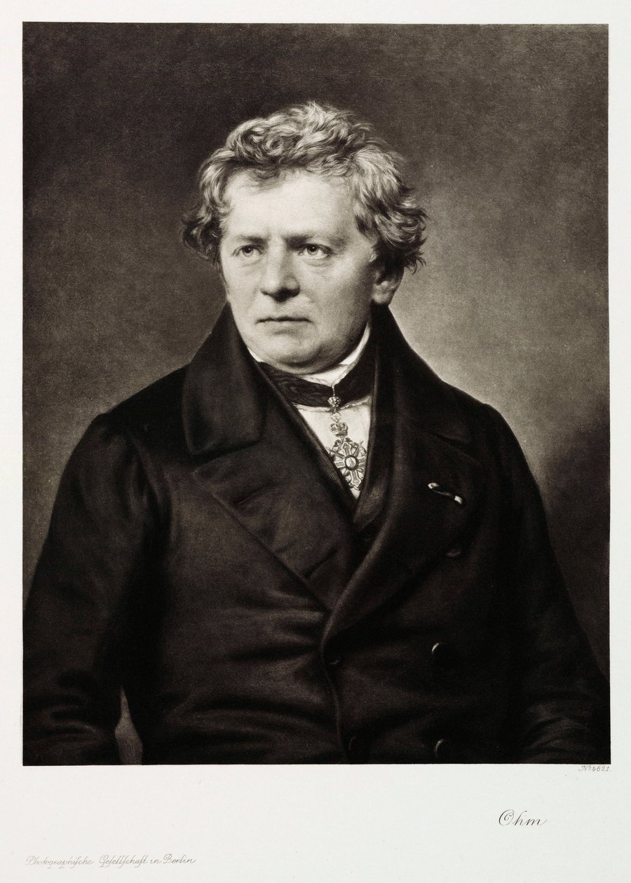 Georg Simon Ohm, tysk fysiker, ca 1840 af Unbekannt