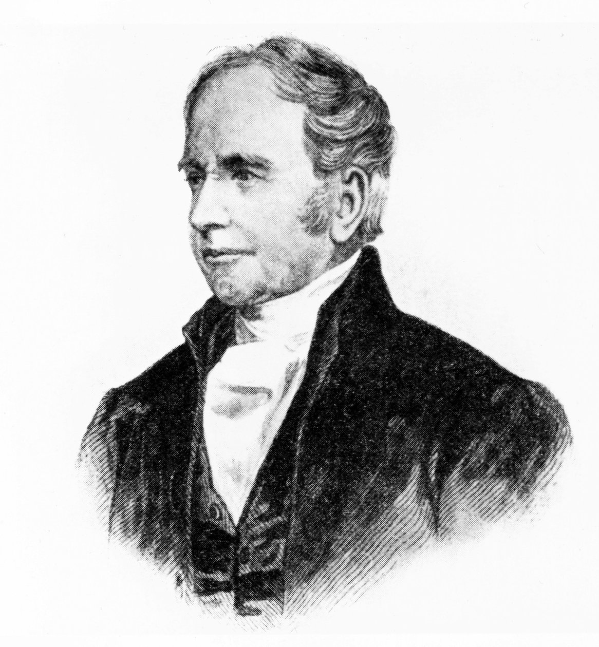 George Bradshaw, britisk ophavsmand til jernbaneguider, ca. 1850