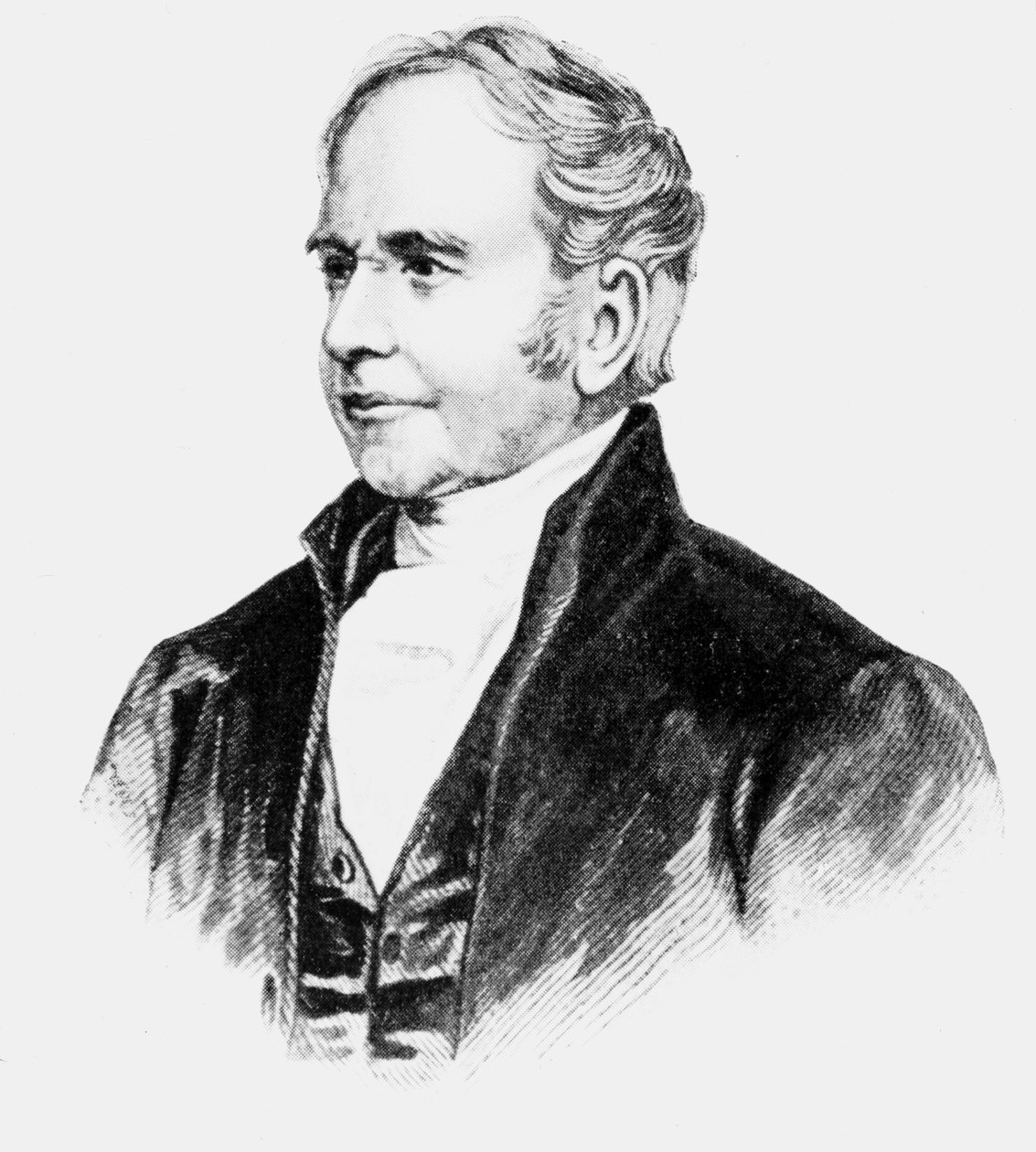 George Bradshaw, britisk ophavsmand til jernbaneguider, ca. 1850