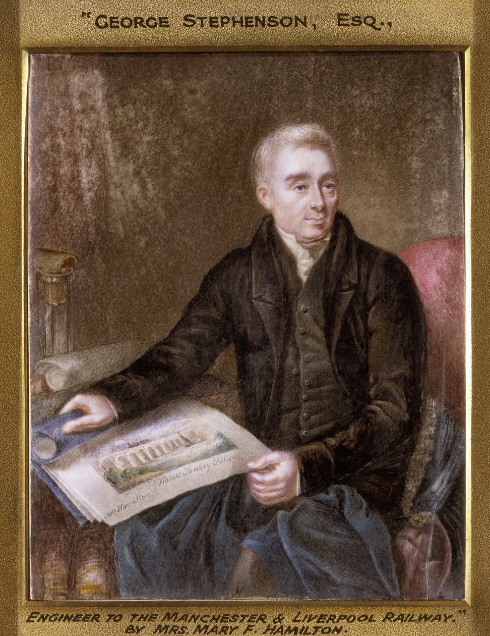 George Stephenson, engelsk jernbaneingeniør af Unbekannt