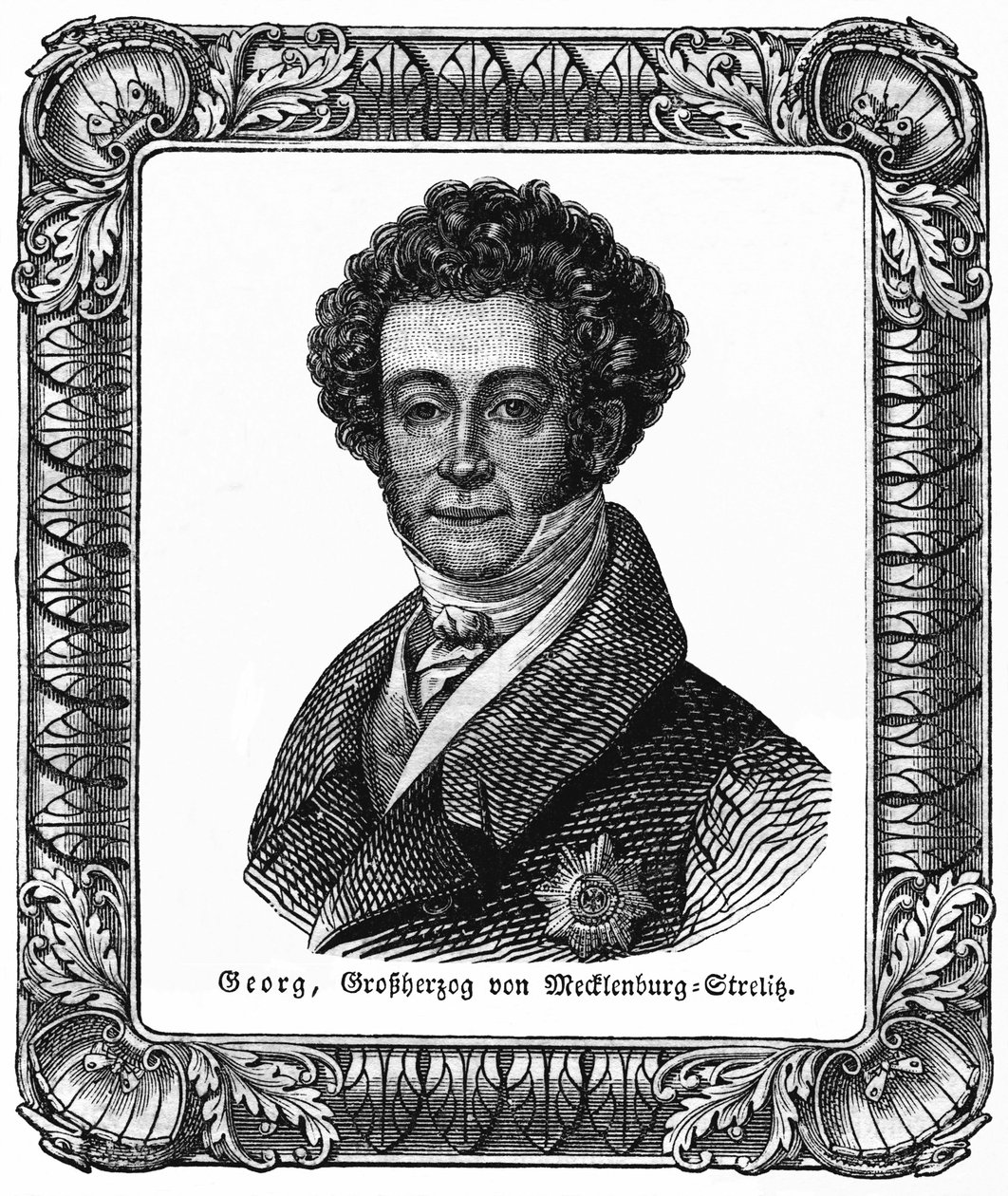 Georges de Mecklembourg Strelitz (1779-1860) - George, storhertug af Mecklenburg-Strelitz, illustration fra : " Das Pfennig Magazin " , Nr. 223, 8. juli 1837 af Unbekannter Künstler