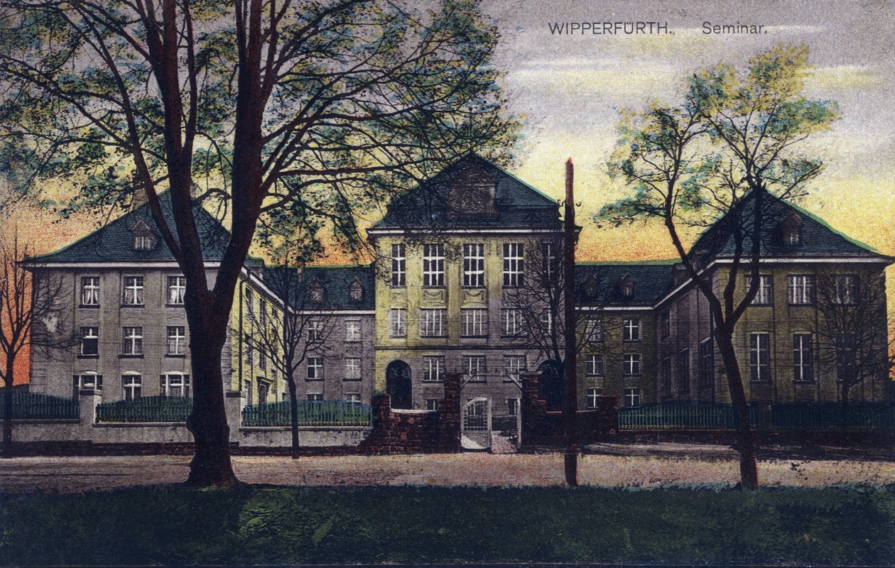 Tyskland, Wipperfurth: udvendig udsigt over "Altes Seminar" bygget i 1910-1911 - Postkort 20. århundrede af Unbekannt