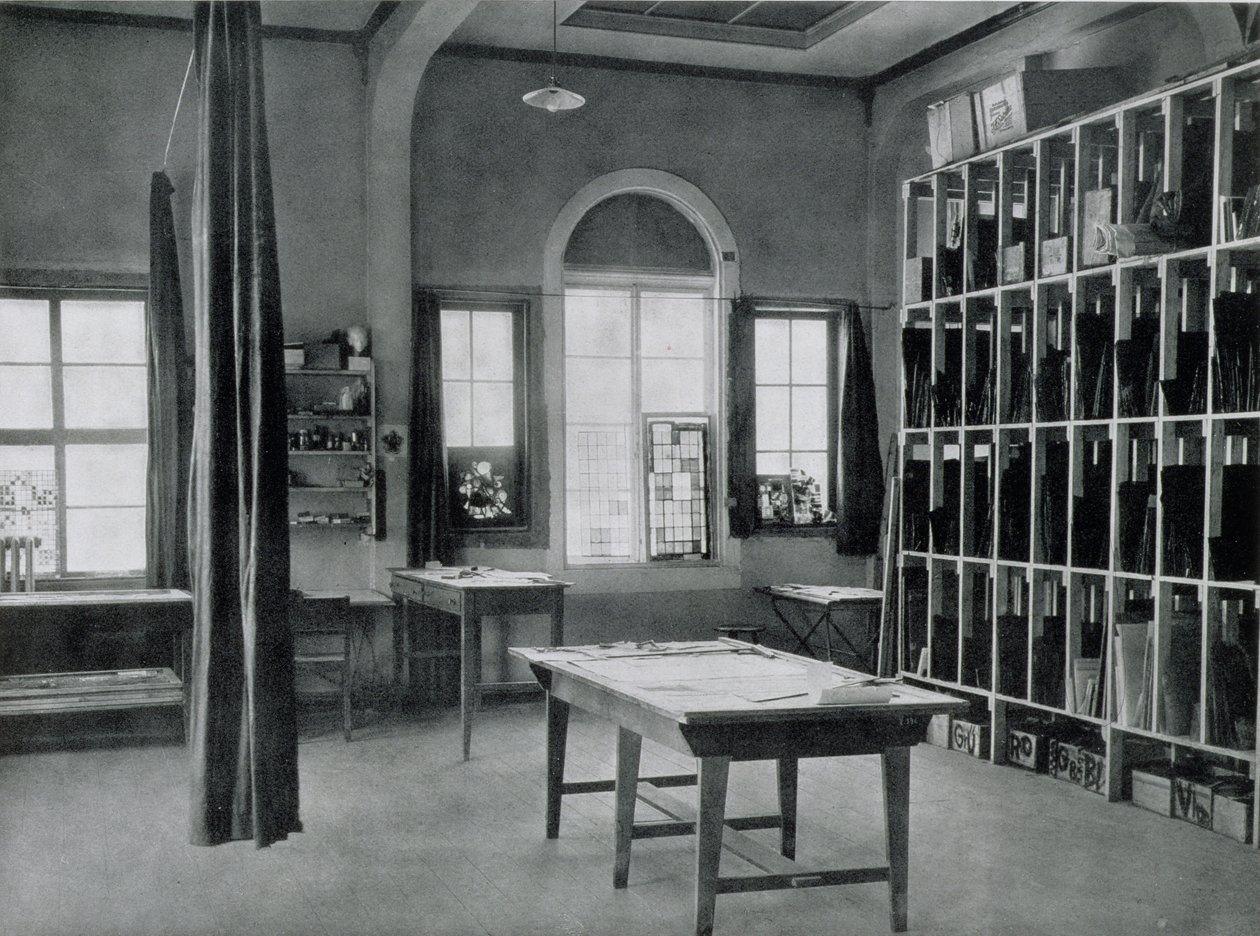 Glasmaleri, fra værkstederne i Bauhaus, Weimar af Unbekannt