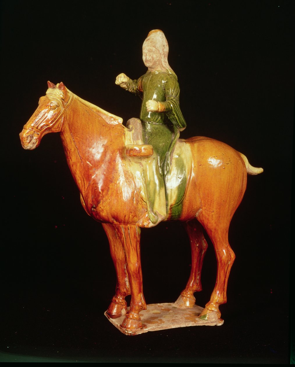 Glaseret figur af en monteret trommeslager T