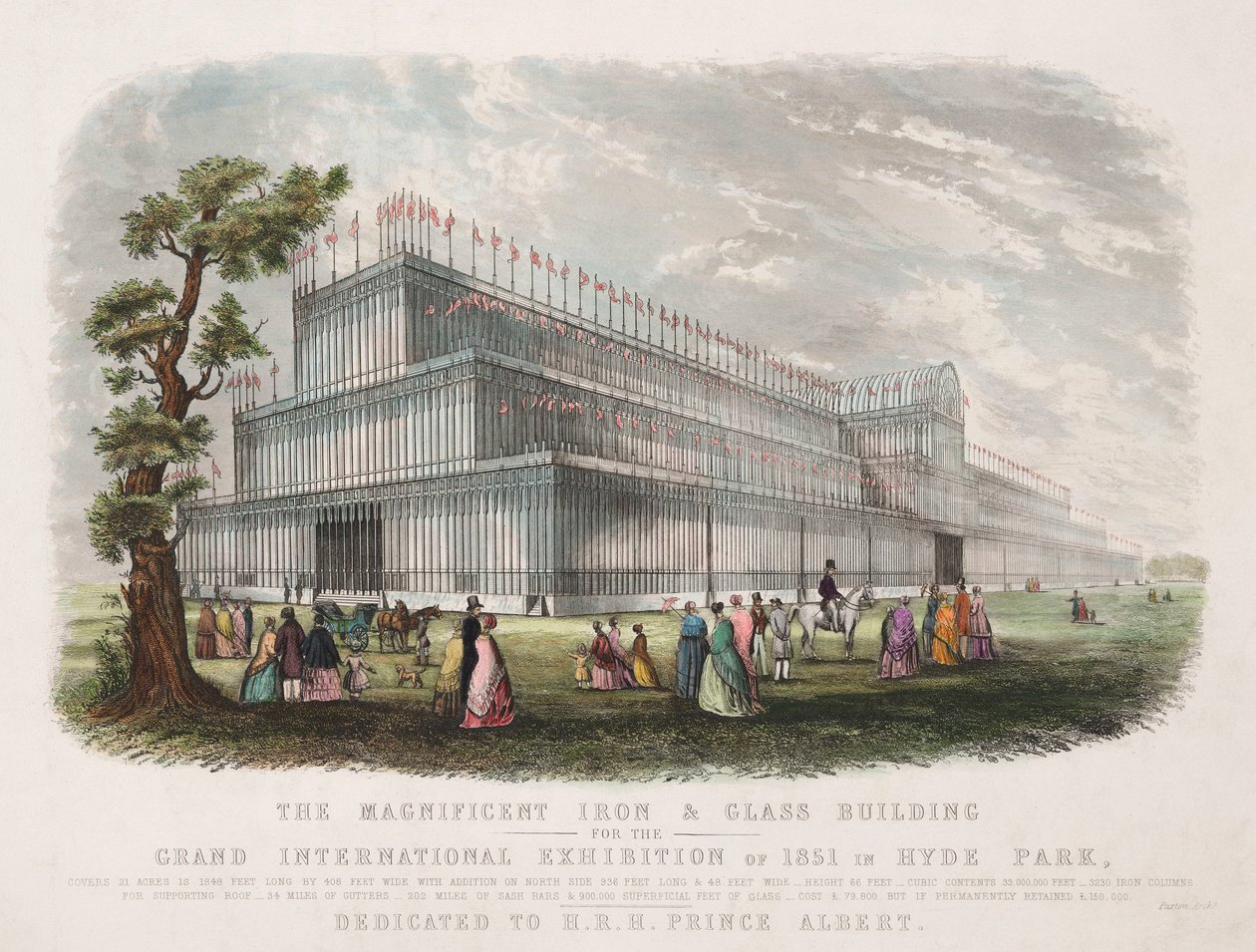 Store udstilling 1851 The Crystal Palace, London af Unbekannt
