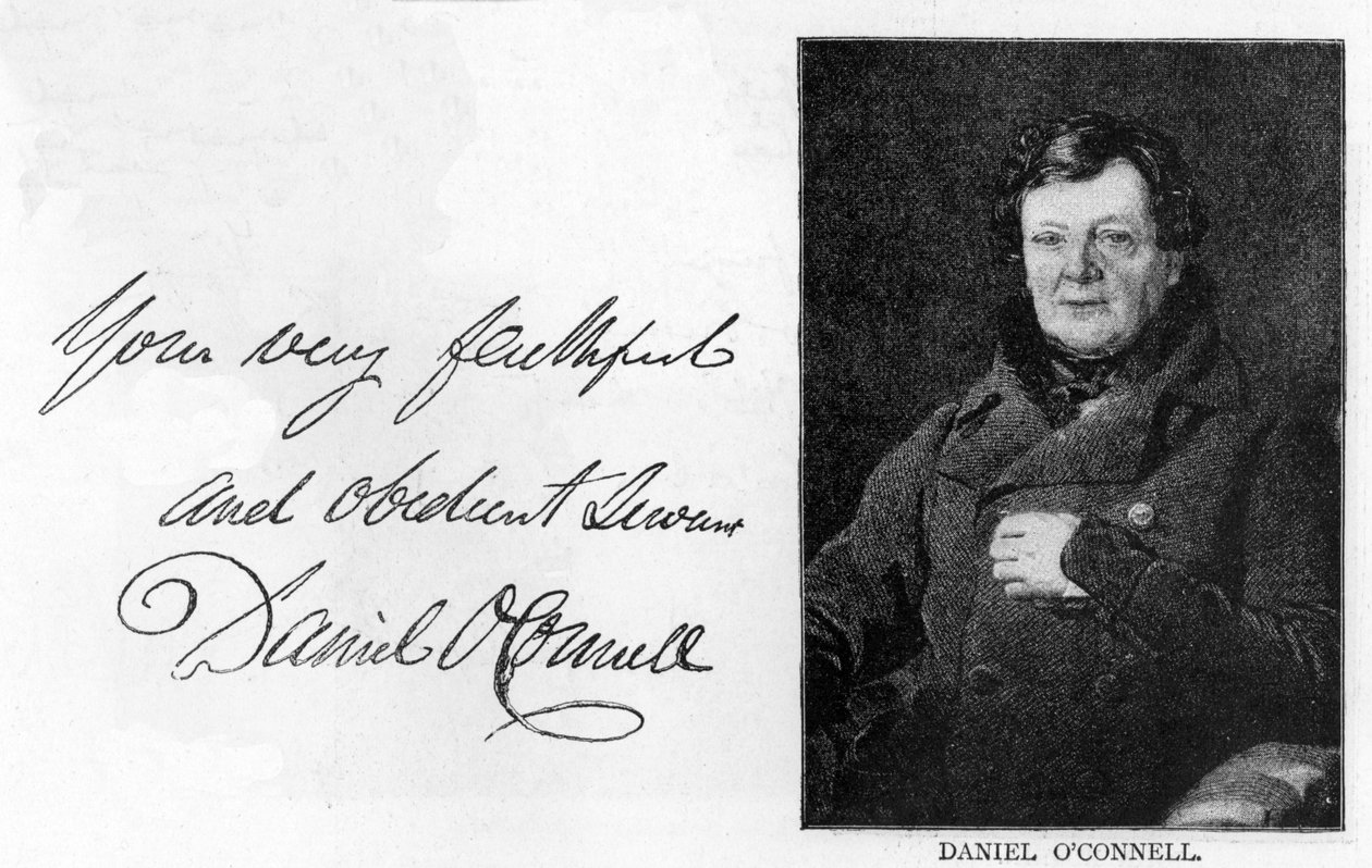 Håndskrift og underskrift af Daniel O