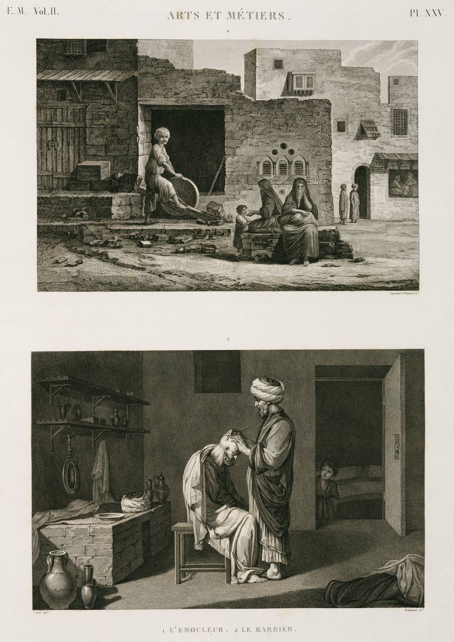 Isenkram og isenkram Knivsliber og barber, Egypten, ca 1798 af Unbekannt