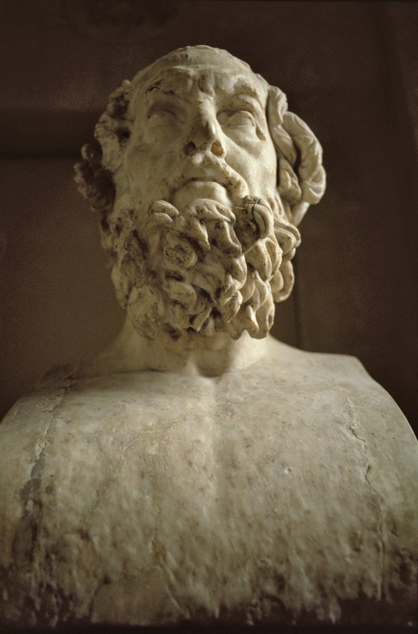 Head of Homer (marmor) af Unbekannt