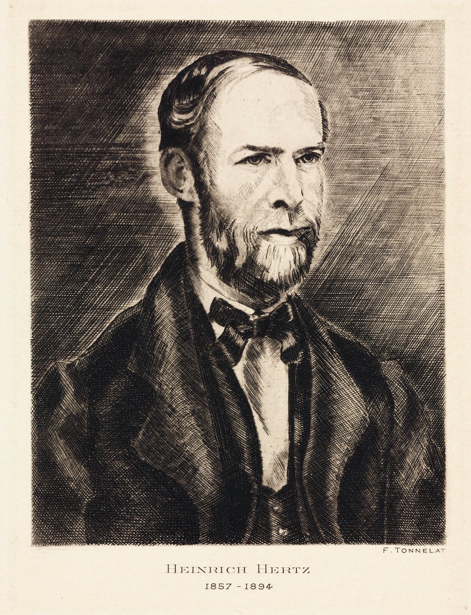 Heinrich Hertz, tysk fysiker, slutningen af det 19. århundrede af Unbekannt