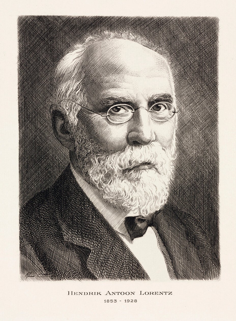 Hendrik Antoon Lorentz, hollandsk matematisk fysiker, c 1910