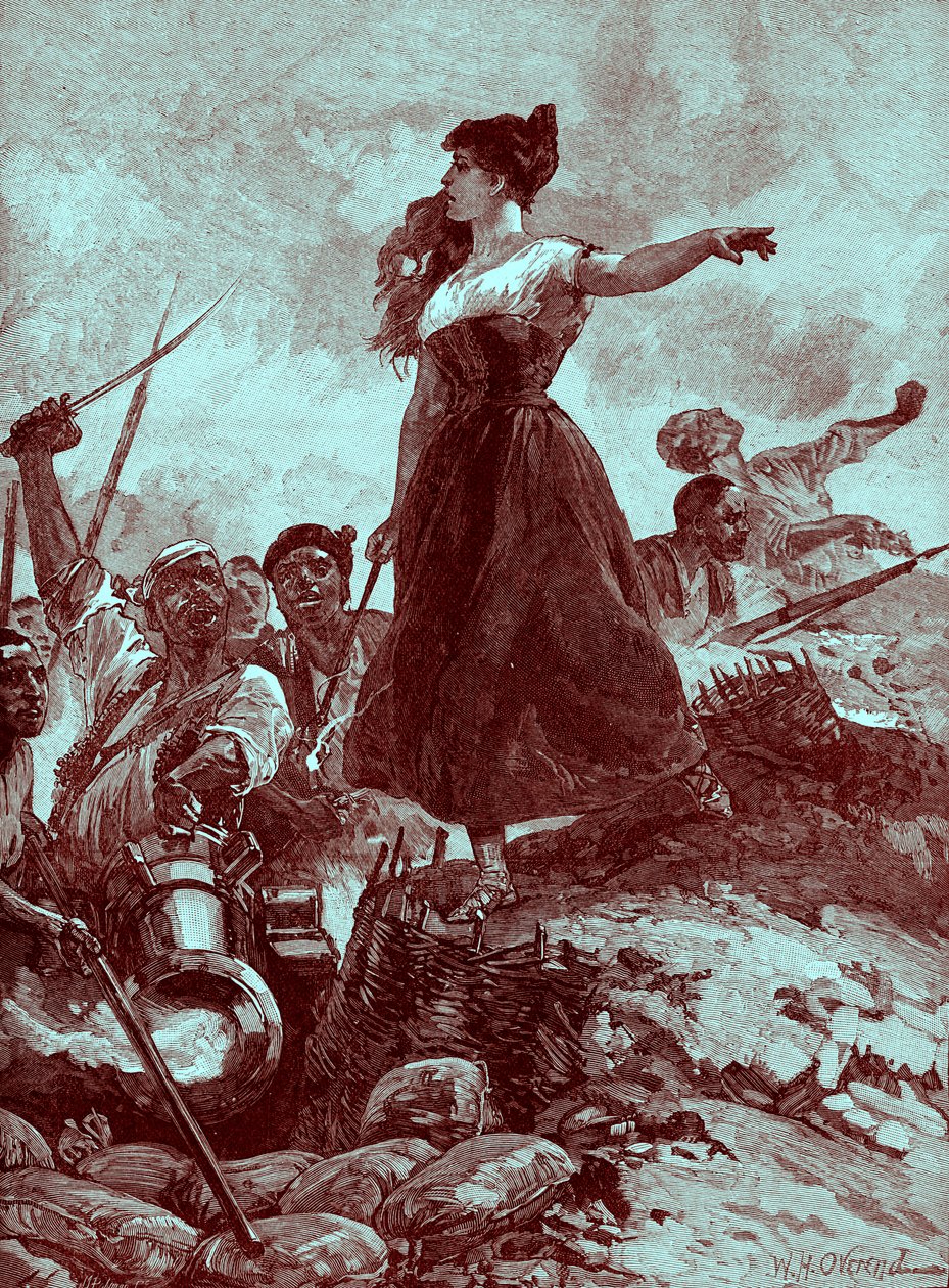 Heltemod hos Maid of Saragossa, Spanien af Unbekannter Künstler
