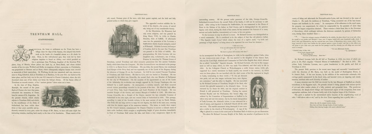 Historisk beretning om Trentham Hall: trykt og [1800-tallet] af Unbekannt