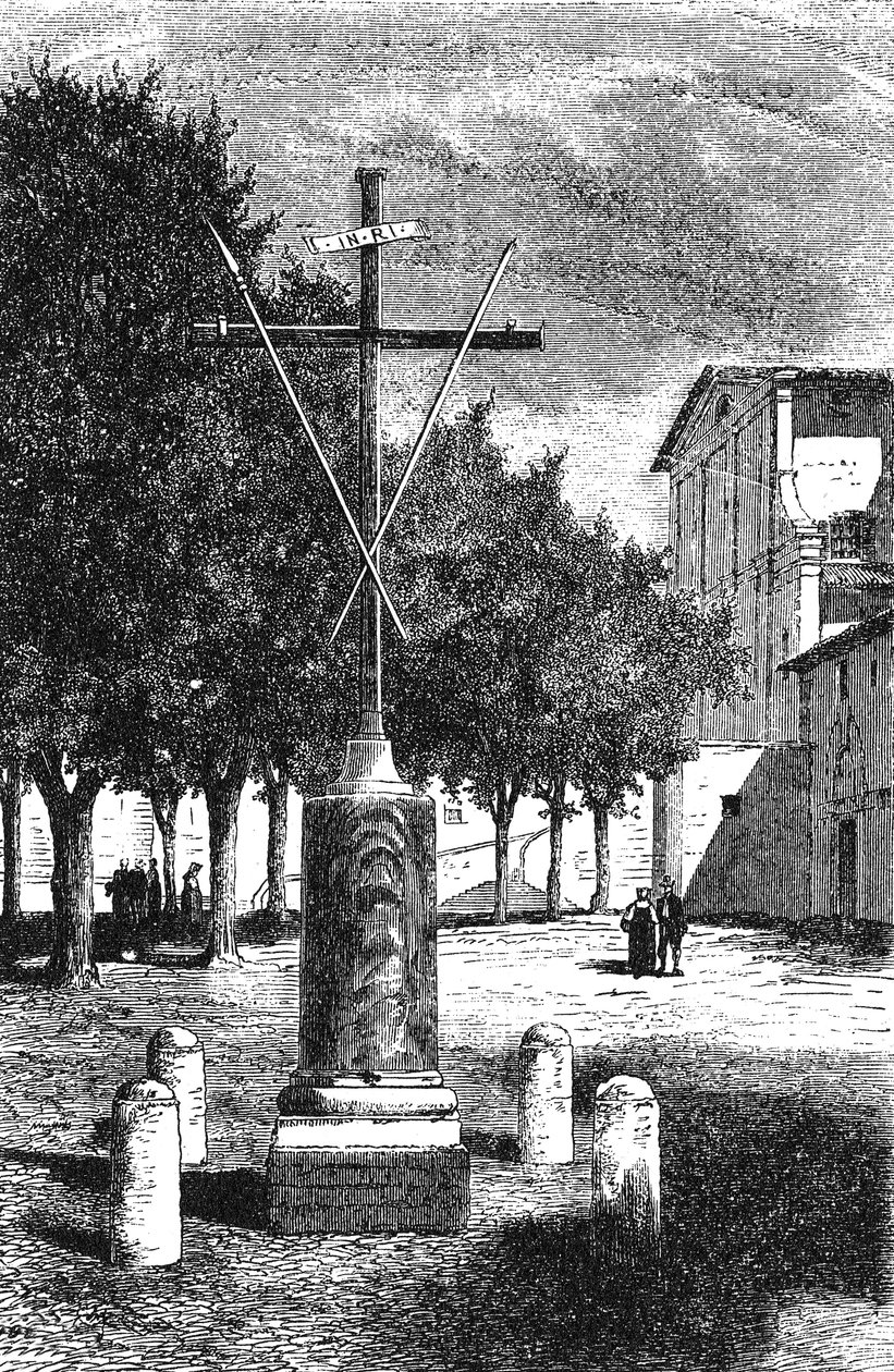 Det gamle Roms historie. Ordenen af Friars Minor Capuchin over Barberini-pladsen i Rom Kristi kors af Unbekannt