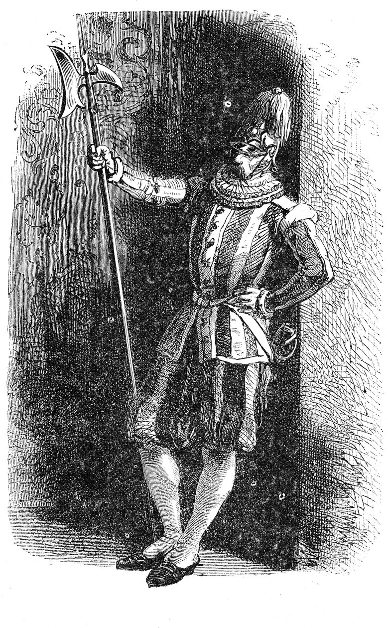 Det gamle Roms historie. Historien om Vatikanets schweizergarde af paven. Rom-stik af 1872 af Unbekannt