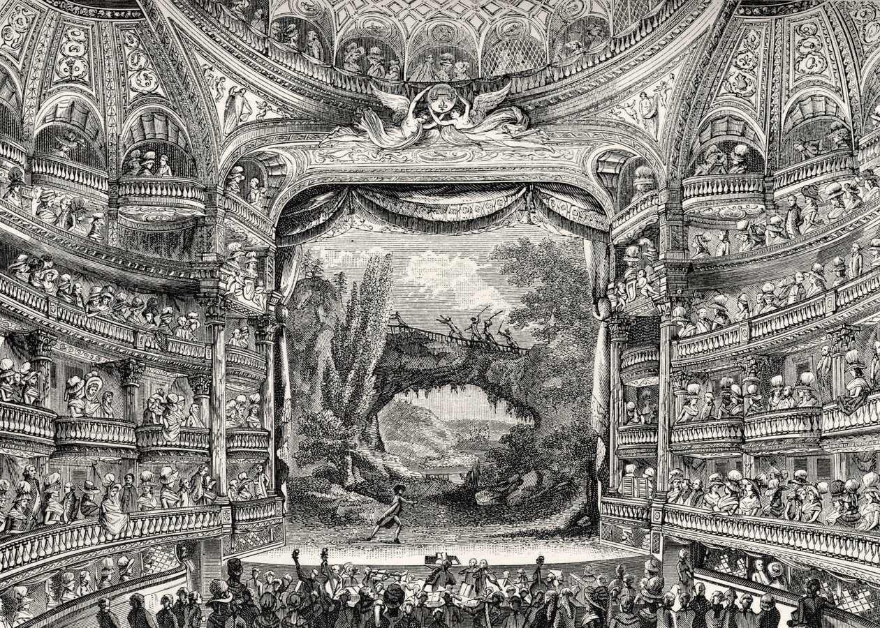 Teaterhistorie: Variétés Amusantes-teatret i Paris (nu Théâtre-Francais) af Unbekannter Künstler