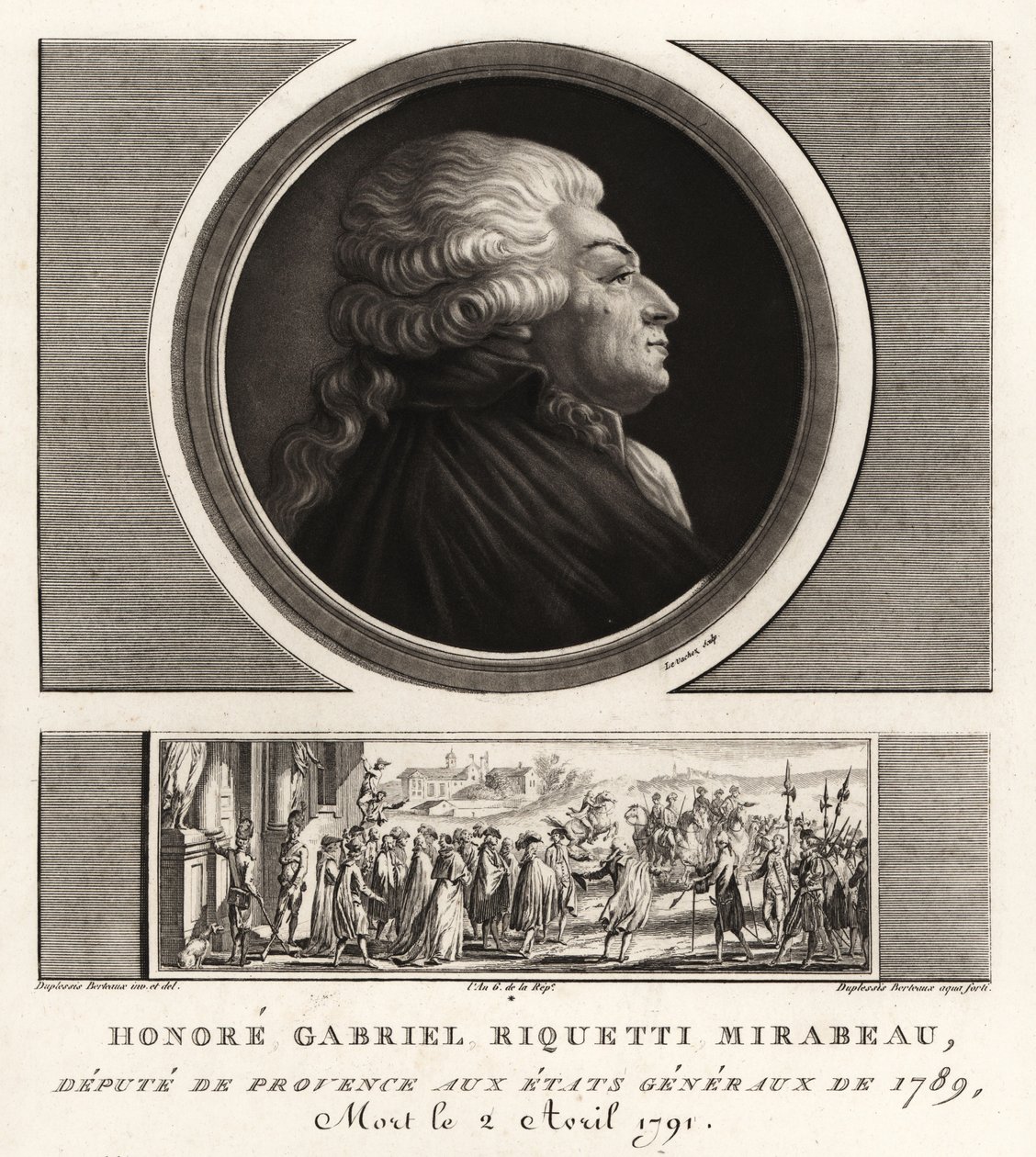 Ære Gabriel Riquetti, greve af Mirabeau af Unbekannt
