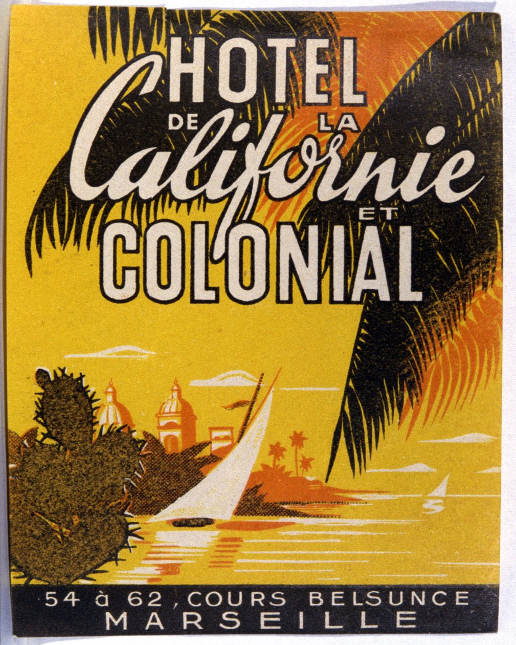 Hotel de California, Marseilles, ca. 1930 (illustration) af Unbekannter Künstler