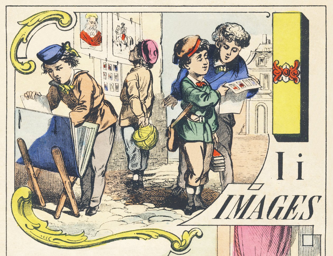 I : billeder - Spilalfabet, ca. 1890 (illustration) af Unbekannt