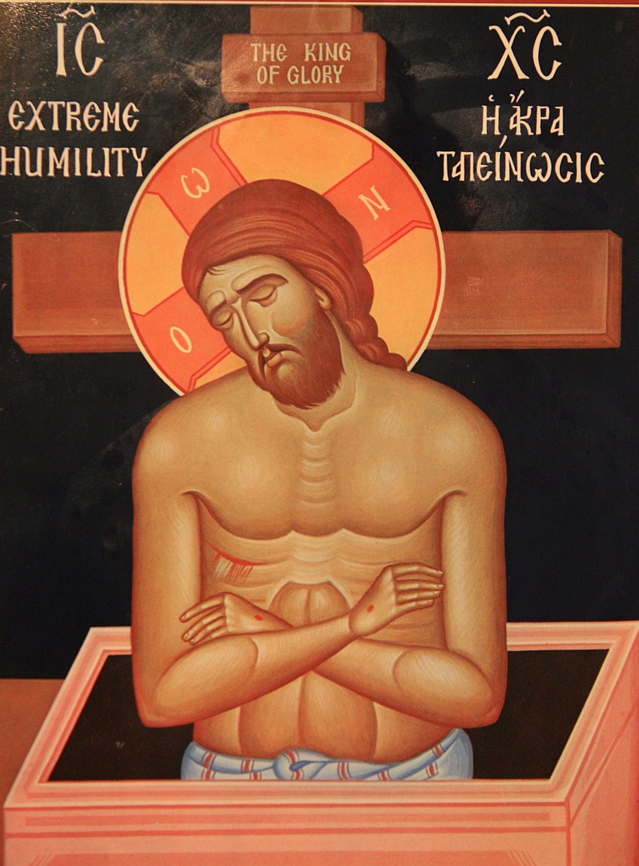 Ikon i Saint Dimitrios ortodokse kirke: lidende Kristus Thessalonique Grækenland af Unbekannt
