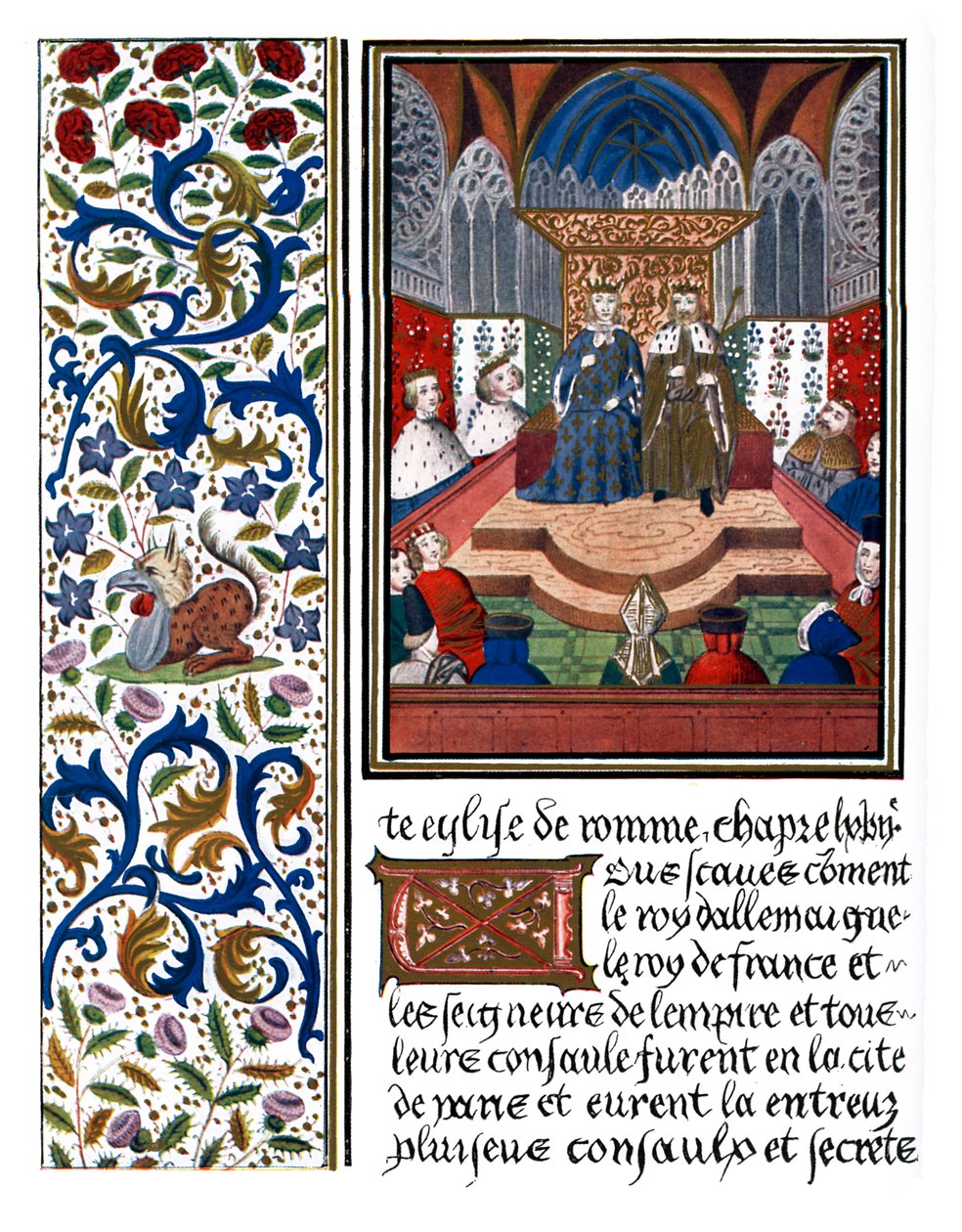 Oplyst side af Wenceslaus og Charles VI af Unbekannter Künstler