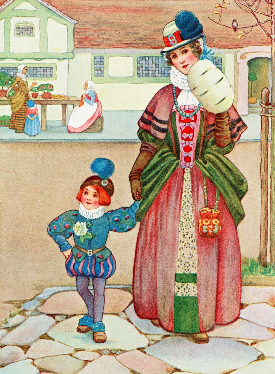 Illustration til digtet Difference fra bogen Childhood af Millicent og Githa Sowerby, udgivet i 1907. af Unbekannter Künstler