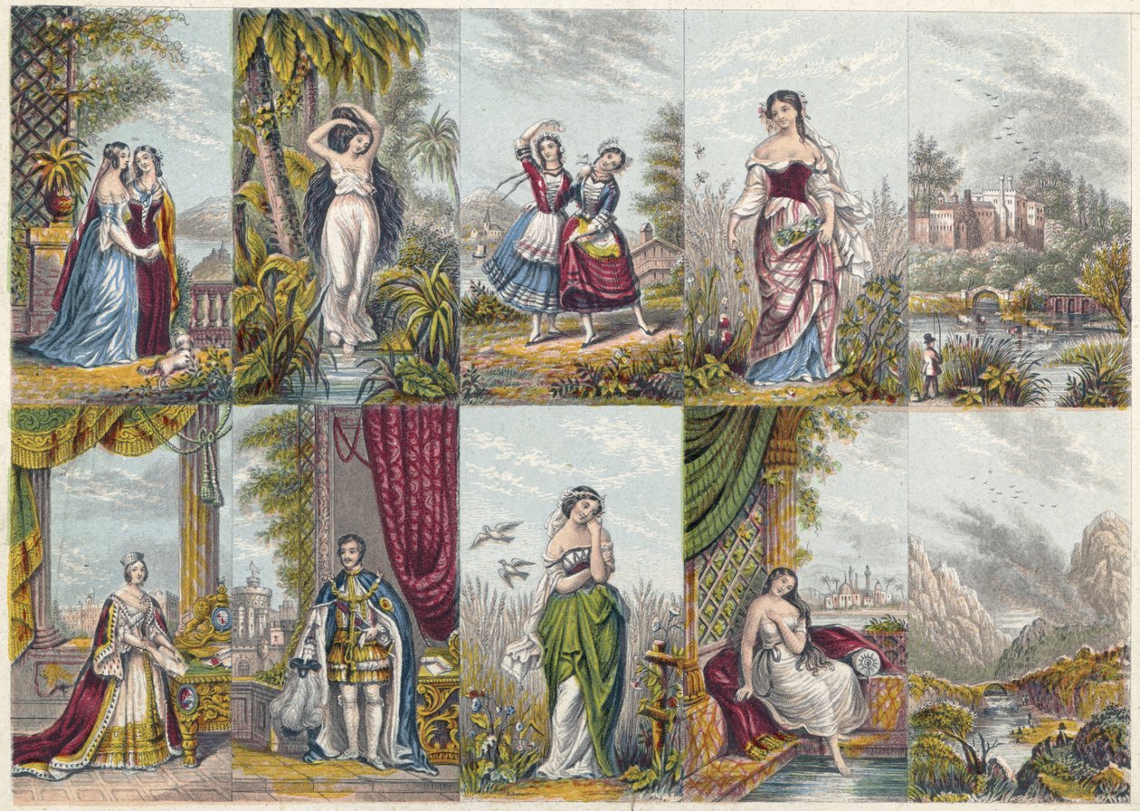 Illustrationer dateret 1851 af Unbekannter Künstler