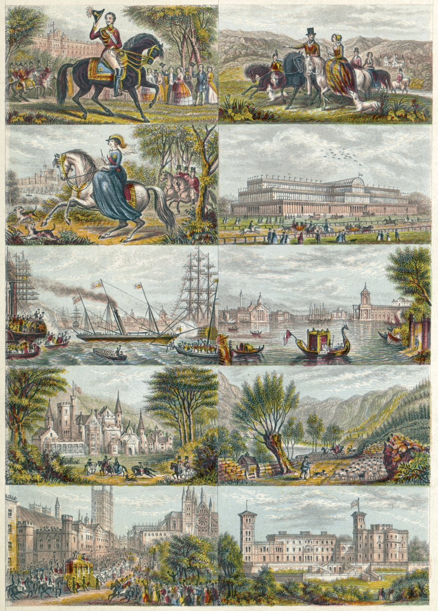 Illustrationer dateret 1851 af Unbekannter Künstler