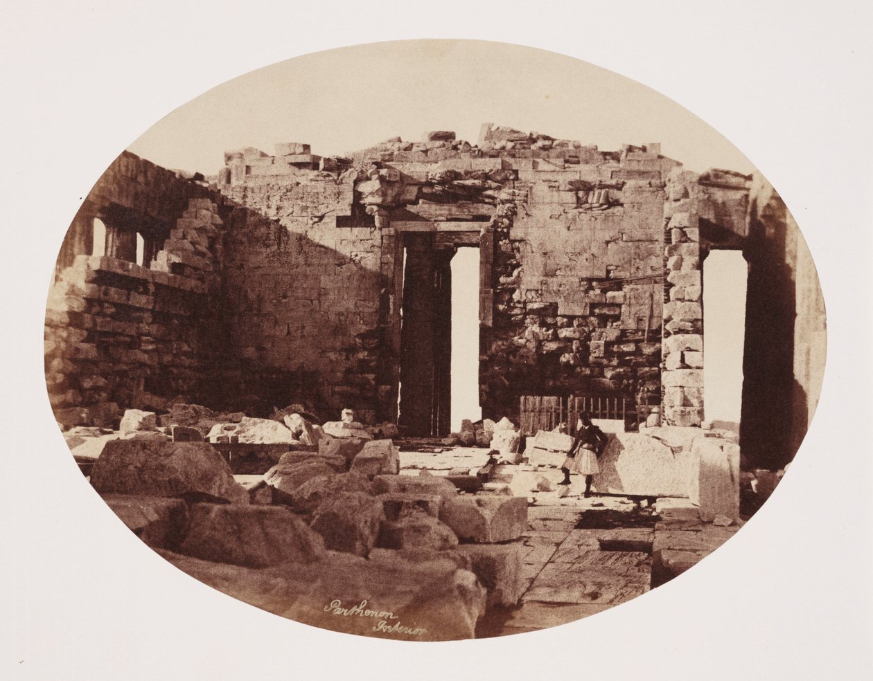 Parthenons indre, Athen, ca 1849 af Unbekannt