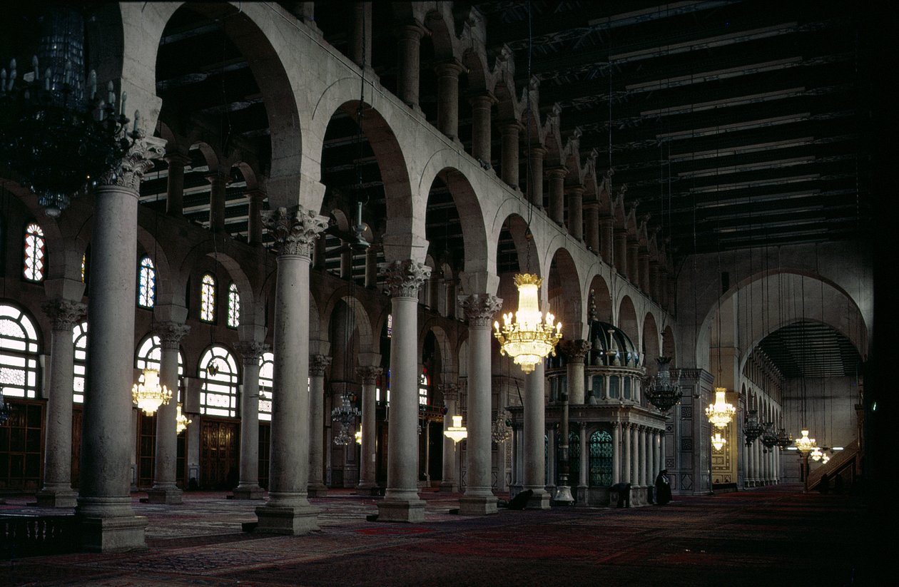 Interiør af bedesalen, ca. 705-715 e.Kr. (foto) af Unbekannt