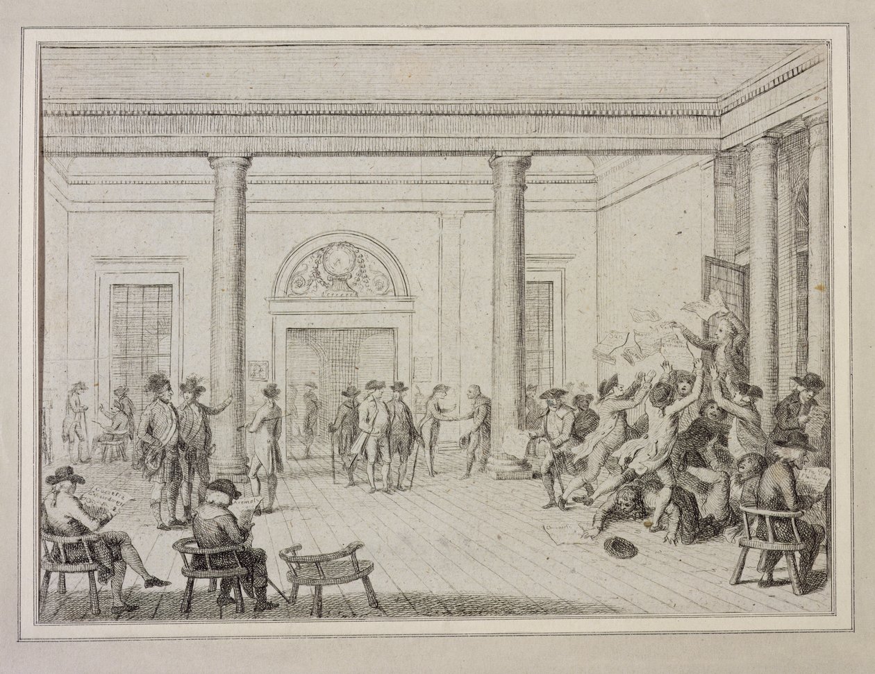 Børsens indre, ca. 1790 (radering) af Unbekannt