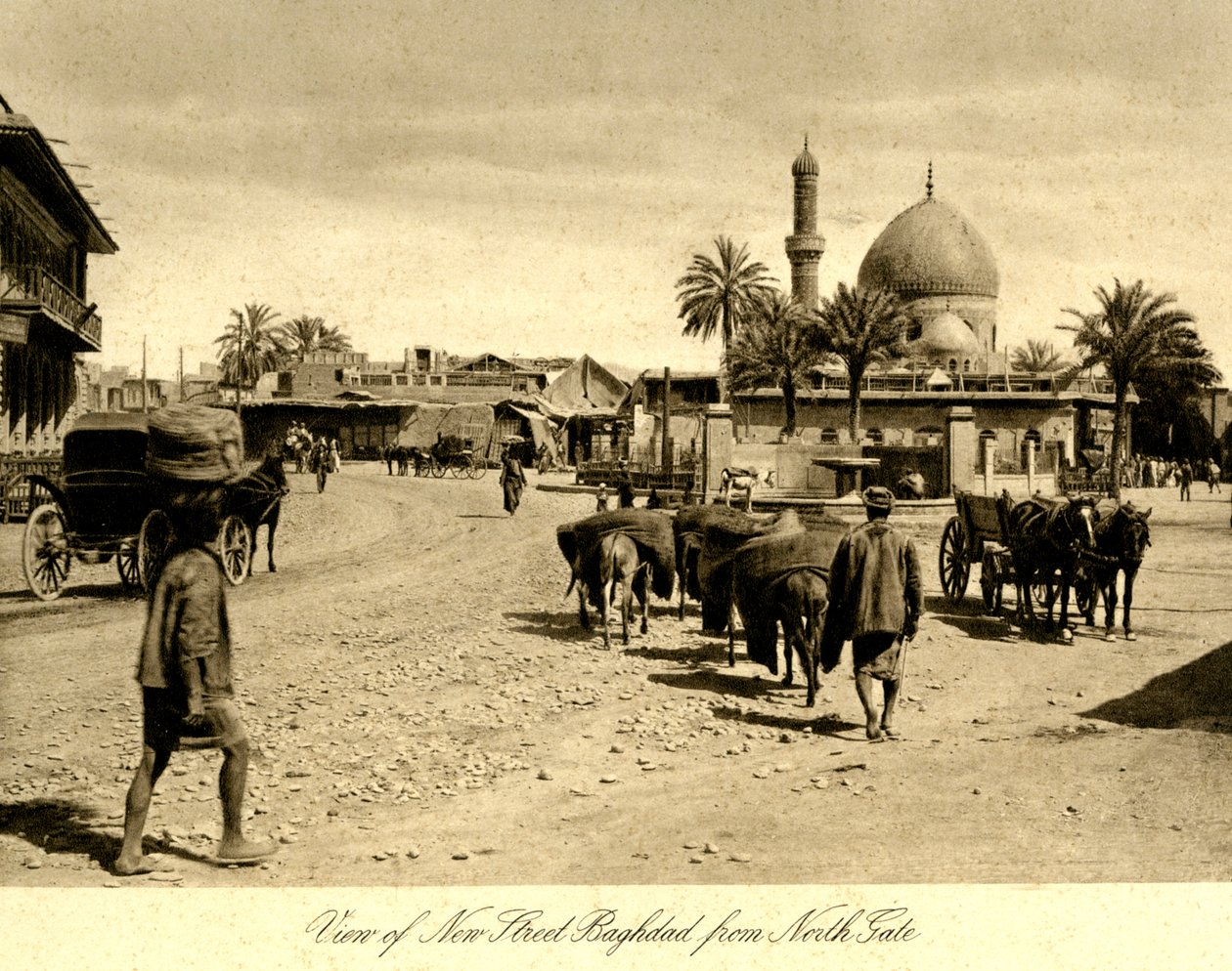 Irak - Udsigt over New Street Baghdad fra den nordlige port af Unbekannter Künstler