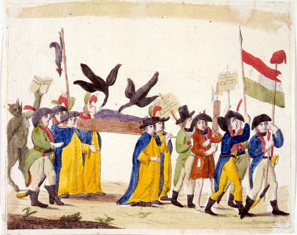 Italiensk illustration af den franske revolution 1795 af Unbekannter Künstler