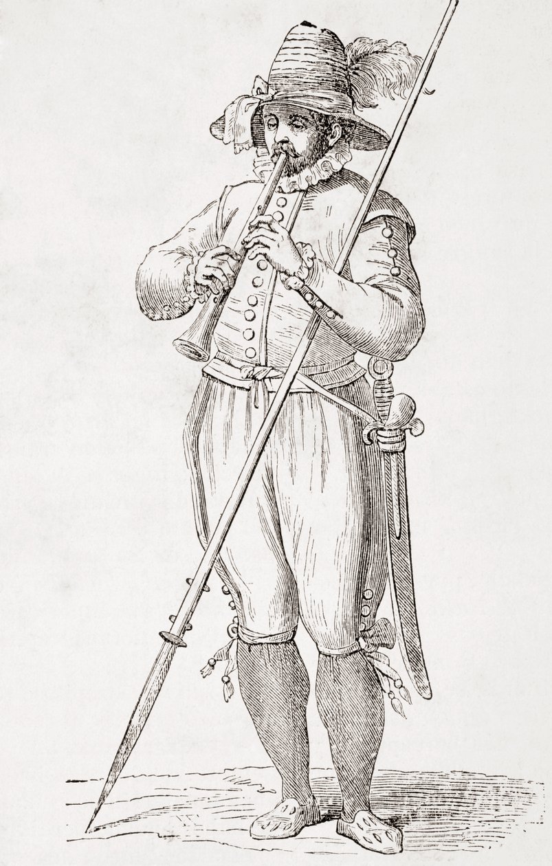 Italian Peasant Playing Dulzaina, fra 