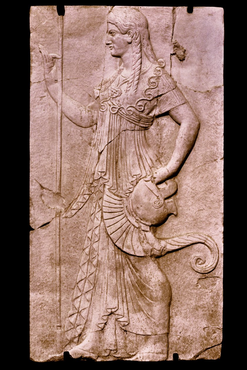 Italien: Det arkæologiske sted Herculanum ved foden af Vesuve: Sacellum of the Four Gods af William M. Timlin
