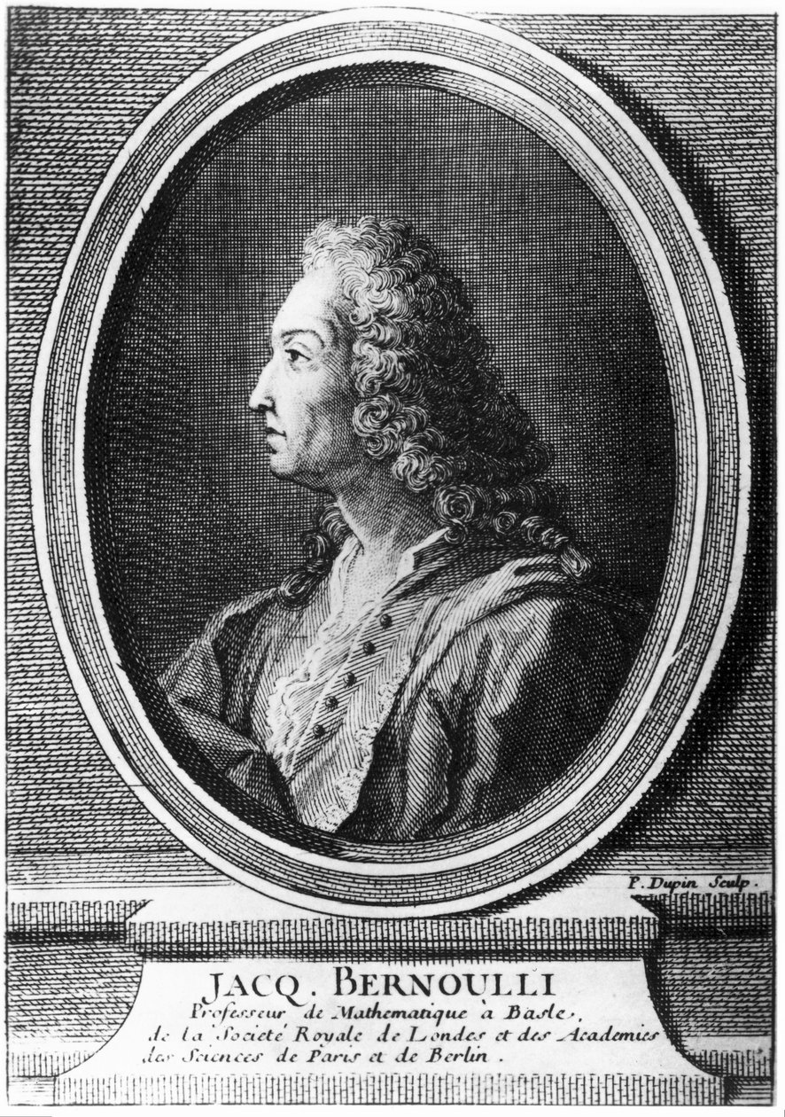 Jacques Bernoulli, schweizisk matematiker, ca. 1700 af Unbekannt