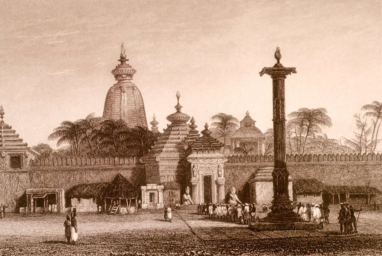 Jaganath-templet, Orissa, Indien (gravering) af Unbekannter Künstler