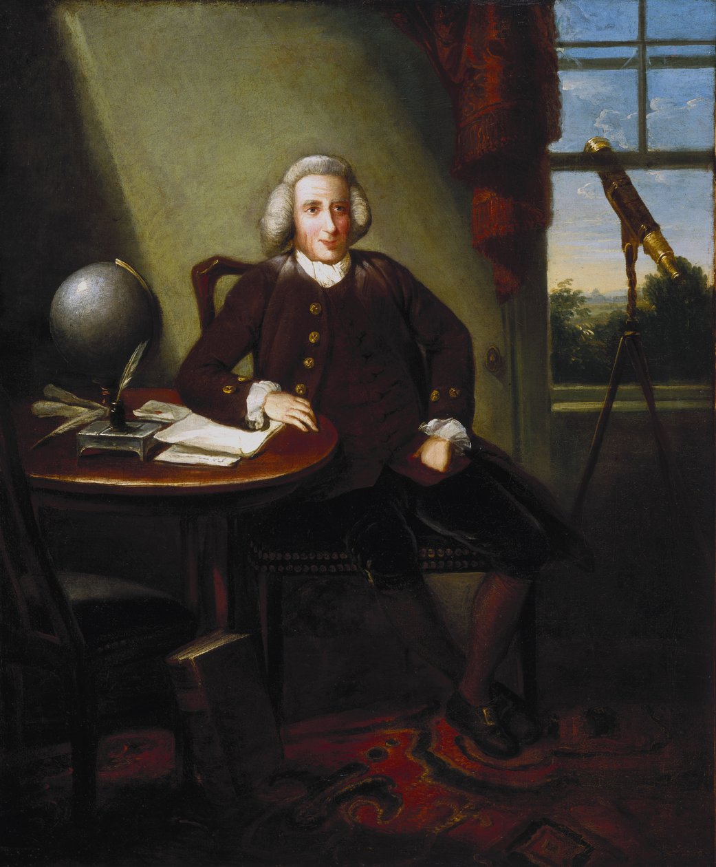 James Ferguson (1710-1776), britisk astronom og kunstner (maler), i sit studie af Unbekannter Künstler