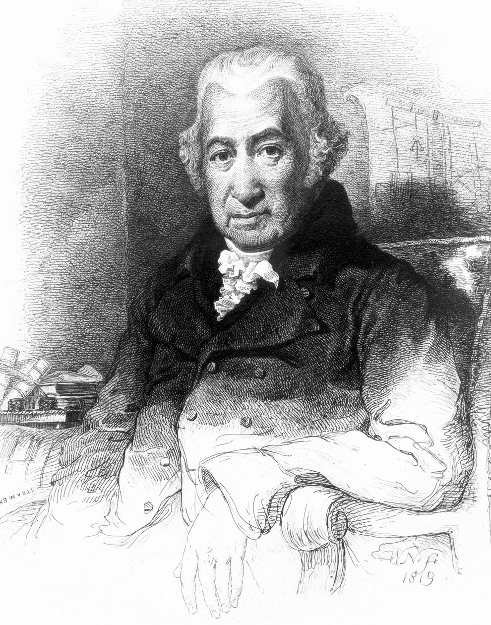 James Watt, skotsk ingeniør, begyndelsen af det 19. århundrede af Unbekannt