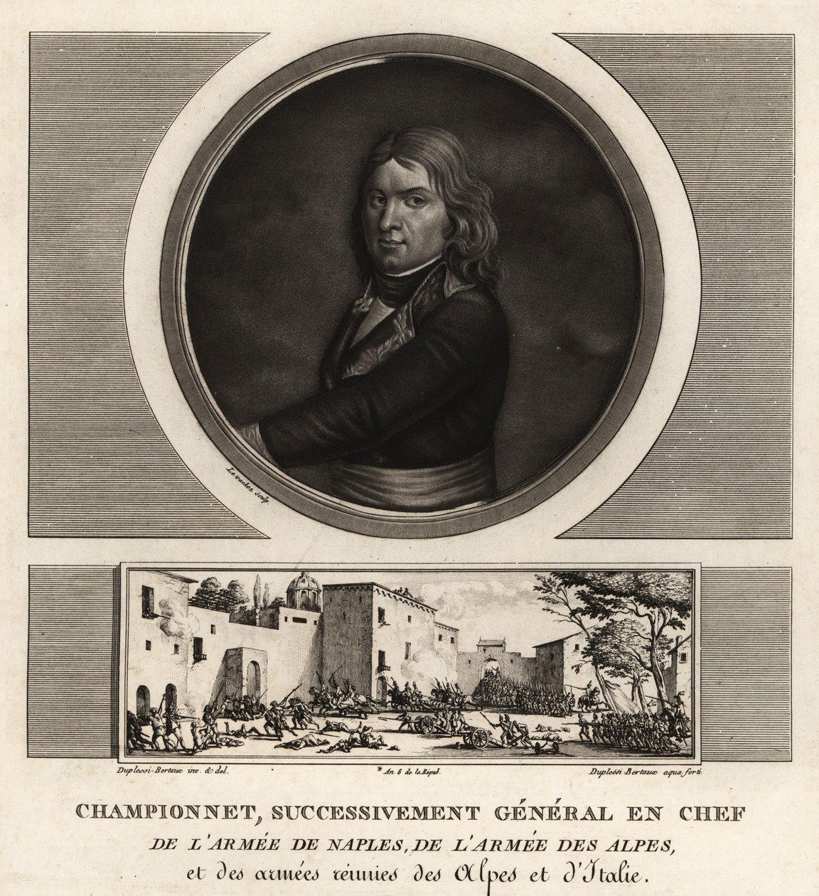 Jean Etienne Vachier Championnet, chefgeneral for hæren i Napoli, Alperne, Italien af Unbekannt