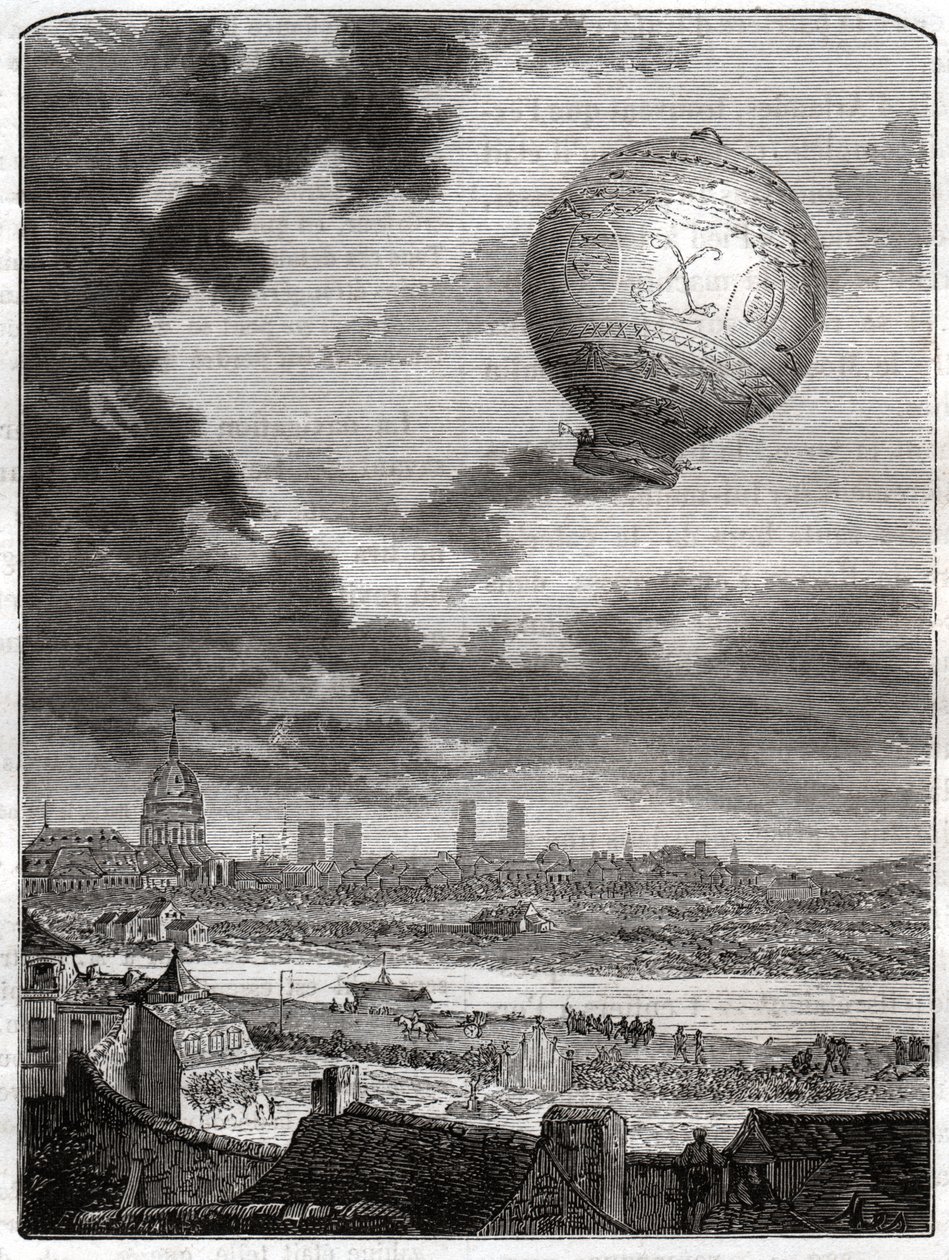 Jean Francois Pilatre de Rozier. af Unbekannter Künstler