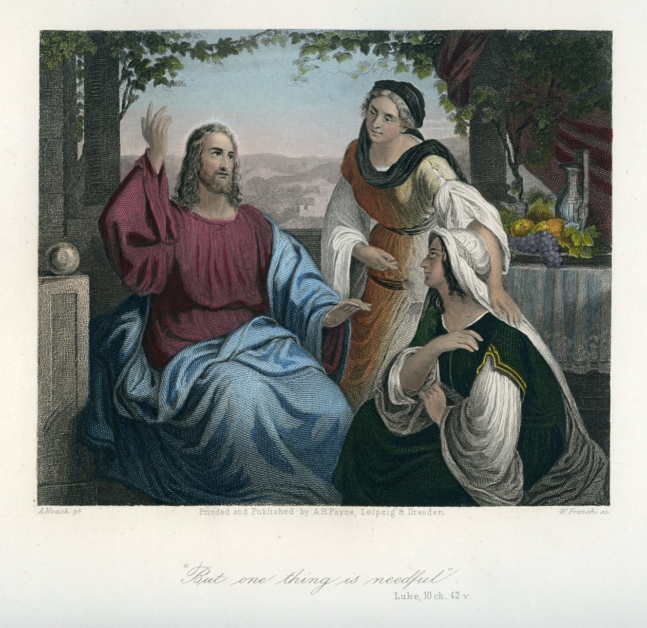 Jesus i Marias og Marthas hus - Bibelen, Det Nye Testamente af Unbekannter Künstler