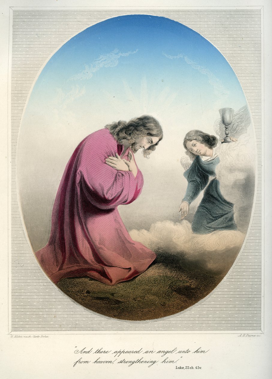 Jesus beder i haven - Bibelen, Det Nye Testamente af Unbekannter Künstler