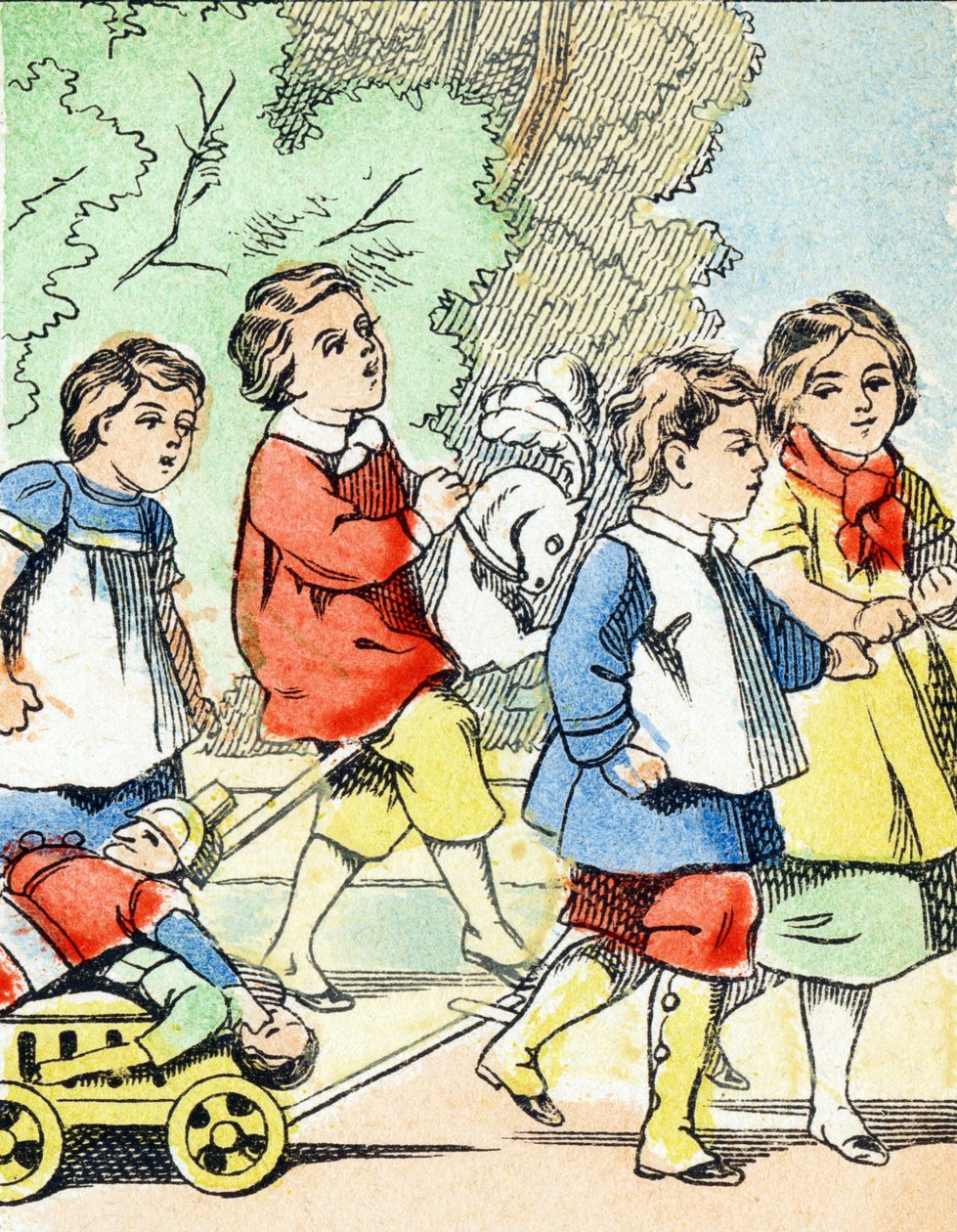 Spil: Den lille bil - Child Entertainment Alphabet c.1890 (litografi) af Unbekannt