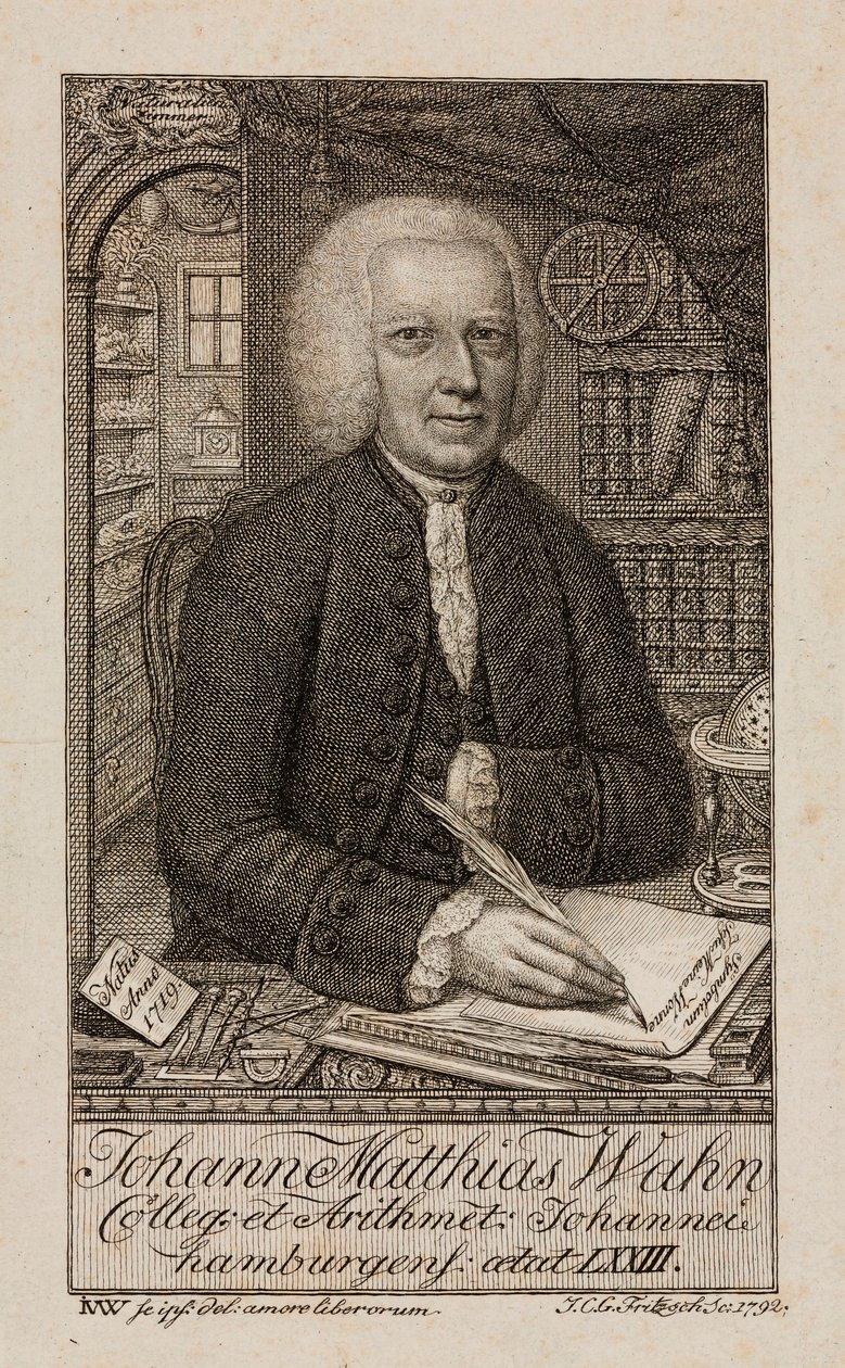 Johann Matthias Wahn, tysk matematiker, c1792 af Unbekannt